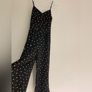 White & black polka dot jumpsuit. Monteau. Size M.